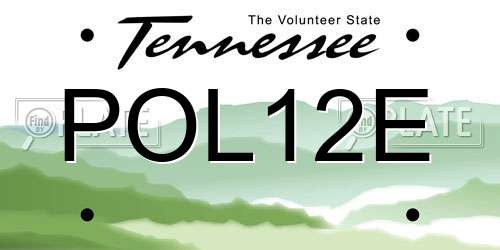 POL12E Tennessee License Plate