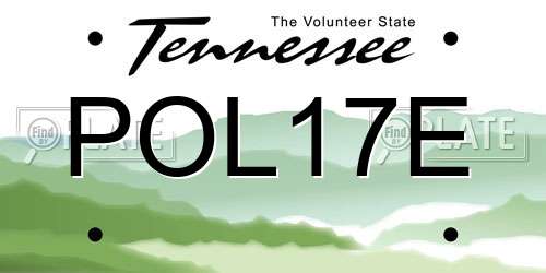 POL17E Tennessee License Plate