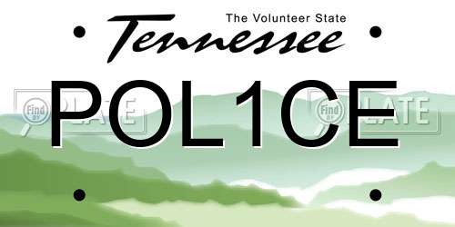 POL1CE Tennessee License Plate