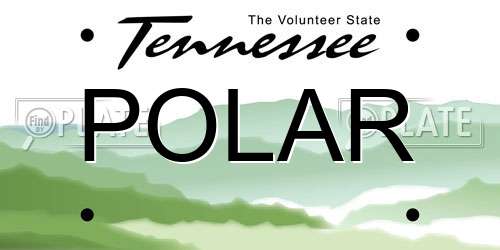POLAR Tennessee License Plate