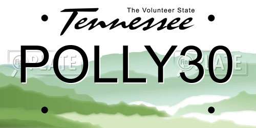 POLLY30 Tennessee License Plate