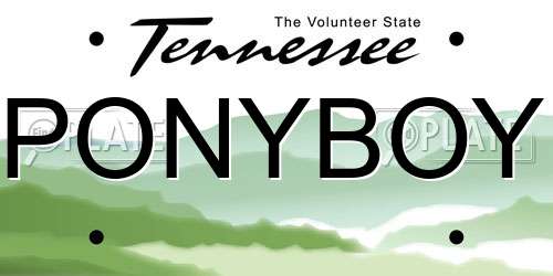 PONYBOY Tennessee License Plate