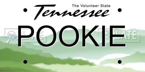 POOKIE Tennessee License Plate