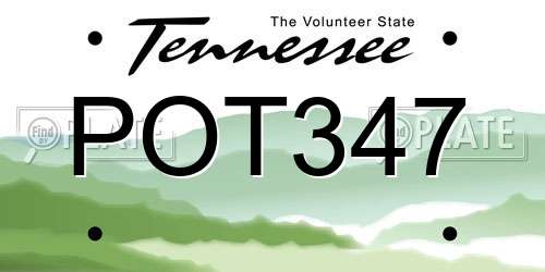 POT347 Tennessee License Plate