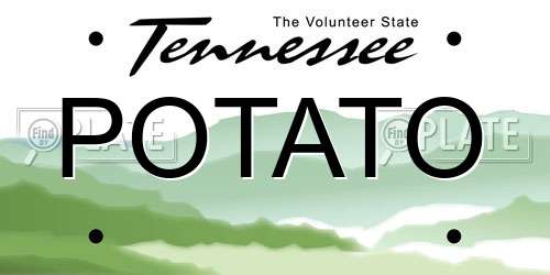 POTATO Tennessee License Plate