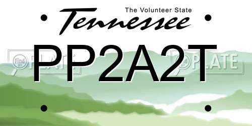 PP2A2T Tennessee License Plate