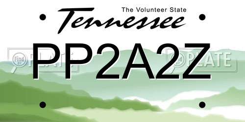 PP2A2Z Tennessee License Plate