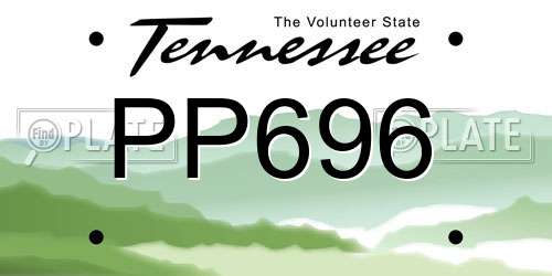 PP696 Tennessee License Plate