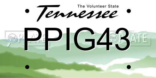 PPIG43 Tennessee License Plate