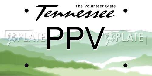 PPV Tennessee License Plate