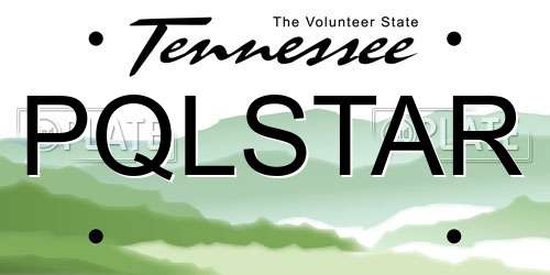 PQLSTAR Tennessee License Plate