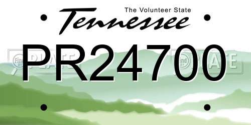 PR24700 Tennessee License Plate