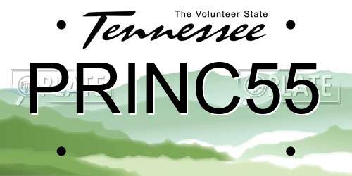 PRINC55 Tennessee License Plate