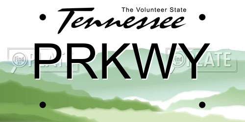 PRKWY Tennessee License Plate