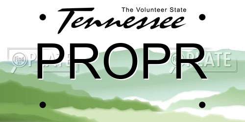 PROPR Tennessee License Plate