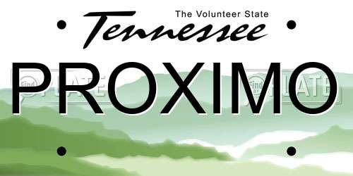 PROXIMO Tennessee License Plate