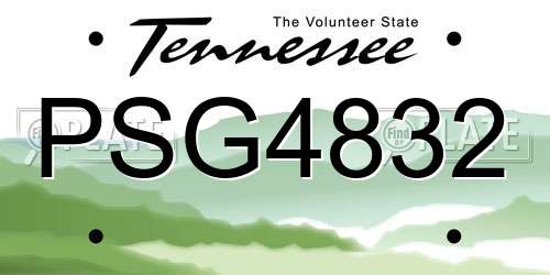 PSG4832 Tennessee License Plate