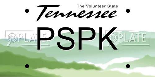 PSPK Tennessee License Plate
