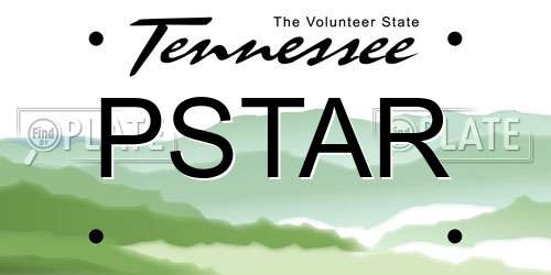 PSTAR Tennessee License Plate