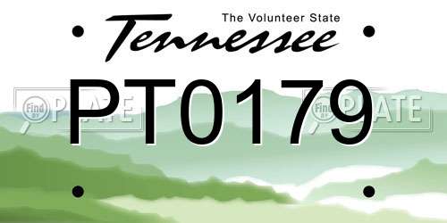PT0179 Tennessee License Plate