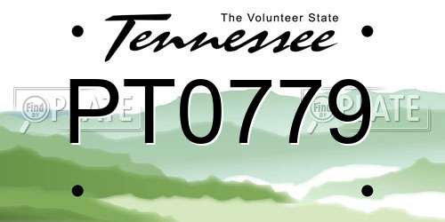 PT0779 Tennessee License Plate