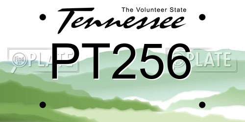 PT256 Tennessee License Plate