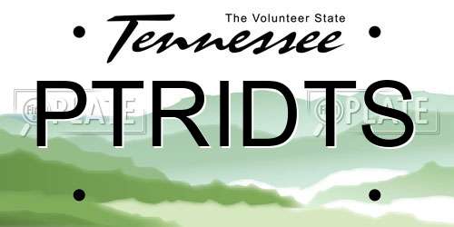 PTRIDTS Tennessee License Plate