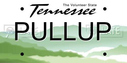 PULLUP Tennessee License Plate