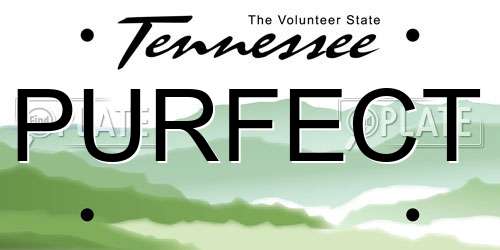 PURFECT Tennessee License Plate