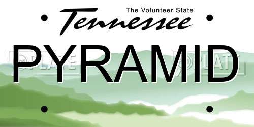 PYRAMID Tennessee License Plate