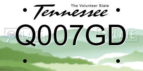 Q007GD Tennessee License Plate