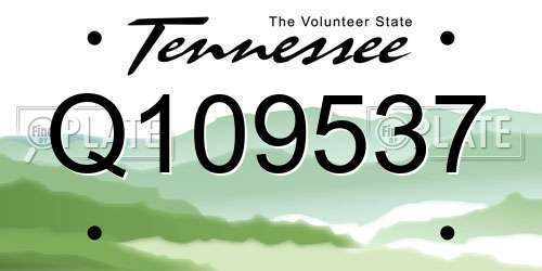 Q109537 Tennessee License Plate