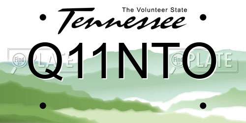 Q11NTO Tennessee License Plate