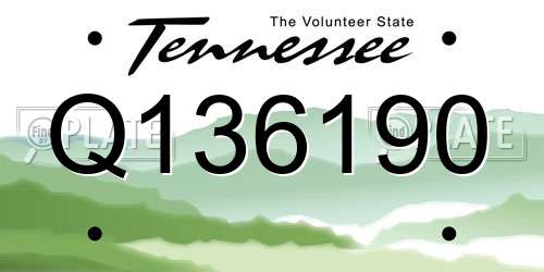 Q136190 Tennessee License Plate