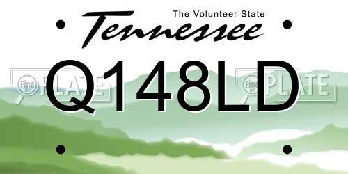 Q148LD Tennessee License Plate