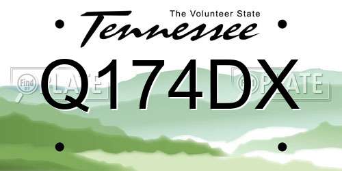 Q174DX Tennessee License Plate