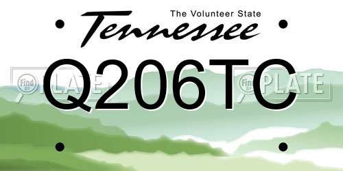 Q206TC Tennessee License Plate