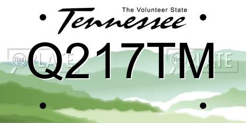Q217TM Tennessee License Plate