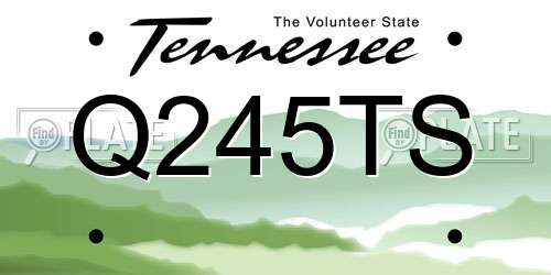 Q245TS Tennessee License Plate