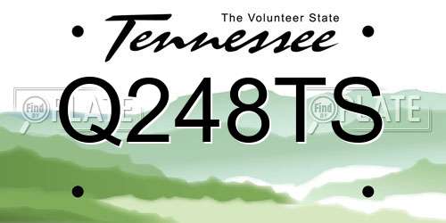 Q248TS Tennessee License Plate