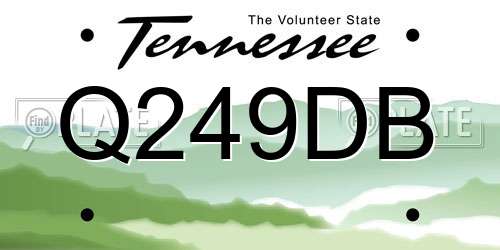 Q249DB Tennessee License Plate