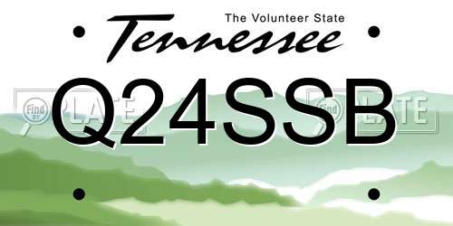 Q24SSB Tennessee License Plate