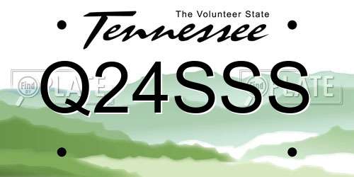 Q24SSS Tennessee License Plate