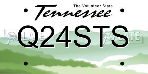 Q24STS Tennessee License Plate