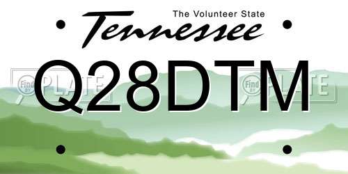 Q28DTM Tennessee License Plate