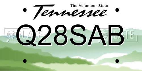 Q28SAB Tennessee License Plate