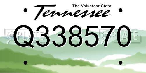 Q338570 Tennessee License Plate
