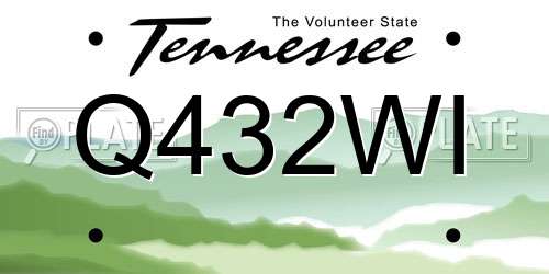 Q432WI Tennessee License Plate