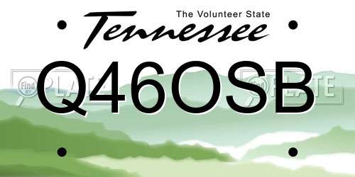 Q46OSB Tennessee License Plate