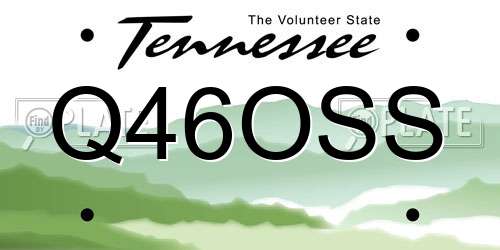 Q46OSS Tennessee License Plate